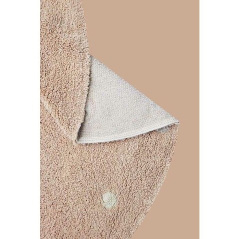Dywan Bawełniany Okrągły w Kropki Dot – Różowy – Śr. 140 cm
