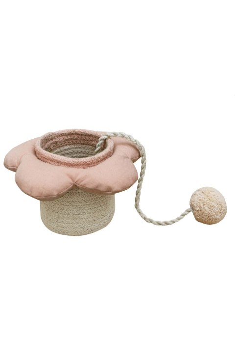 Kosz Bawełniany na Zabawki - Kwiatek z Grą Zręcznościową – Śr. 15 cm