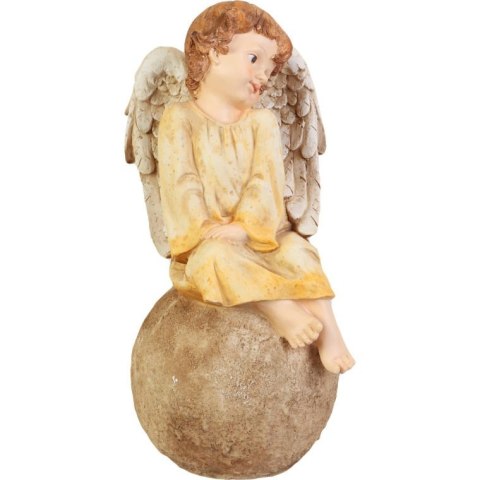 Rzeźba Dekoracyjna Anioł na Kuli – 47 x 21 cm