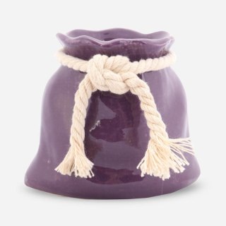 Wazon Ceramiczny Sakiewka – Fioletowy - 9 cm