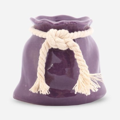 Wazon Ceramiczny Sakiewka – Fioletowy - 9 cm