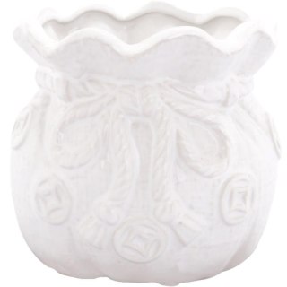 Wazon Ceramiczny Sakiewka - Biały – 12,5 cm