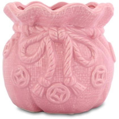 Wazon Ceramiczny Sakiewka - Różowy – 12,5 cm