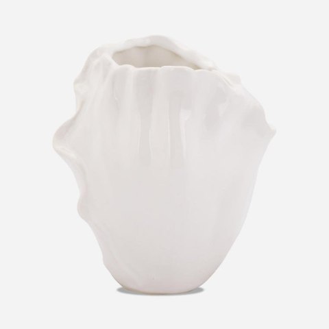 Wazon Ceramiczny Płatki Kwiatów - Biały – 12,5 cm