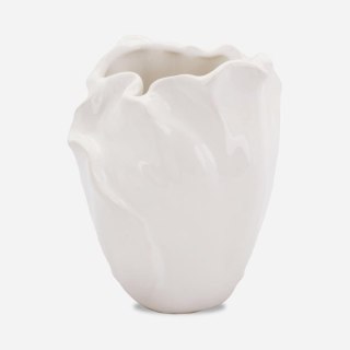 Wazon Ceramiczny Płatki Kwiatów - Biały – 12,5 cm