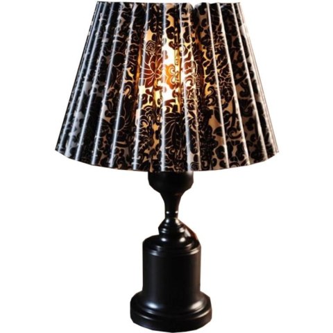 Lampa z Ażurowym Kloszem – Czarna Koronka