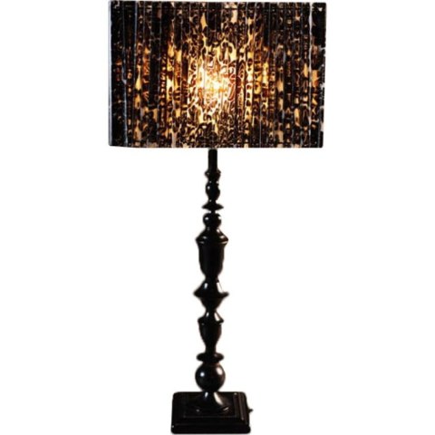 Lampa z Ażurowym Kloszem – Czarna Koronka