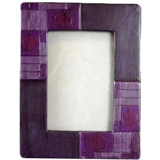 Ramka na Zdjęcie Ceramiczna - Fioletowa - 23x18 cm