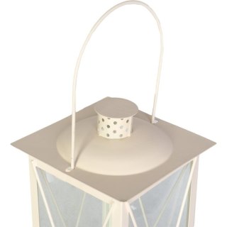 Latarnia Dekoracyjna z Otwieranym Wiekiem - Biała – 50 x 20 cm
