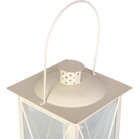 Latarnia Dekoracyjna z Otwieranym Wiekiem - Biała – 50 x 20 cm