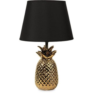 Lampa Stołowa w Kształcie Ananasa z Czarnym Abażurem - 38 x 20 cm