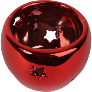 Świecznik Ceramiczny na Tealight - Czerwony - 10 cm