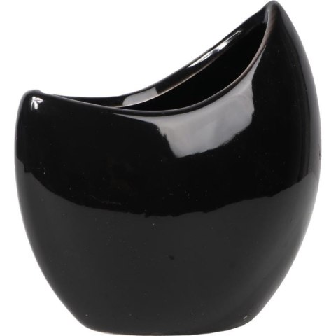Wazon Ceramiczny Czarna Łódka – 10 cm