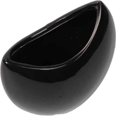 Wazon Ceramiczny Czarna Łódka – 10 cm