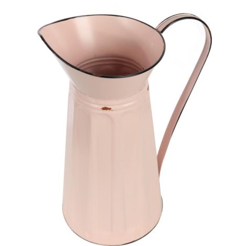 Metalowy Dzban Dekoracyjny do Kwiatów – Pudrowy Róż – 38 cm