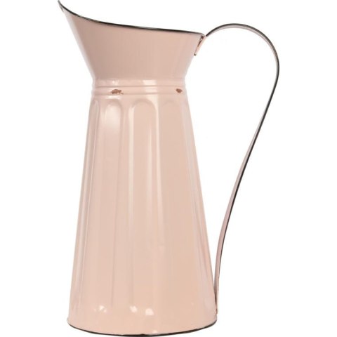 Metalowy Dzban Dekoracyjny do Kwiatów – Pudrowy Róż – 38 cm