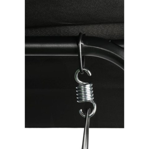 Sofa Wisząca Ogrodowa z Daszkiem - Czarna - 170 cm