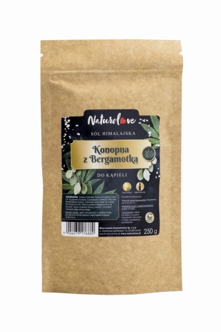 Kojąca Sól Himalajska do Kąpieli – Konopie i Bergamotka – 250 g