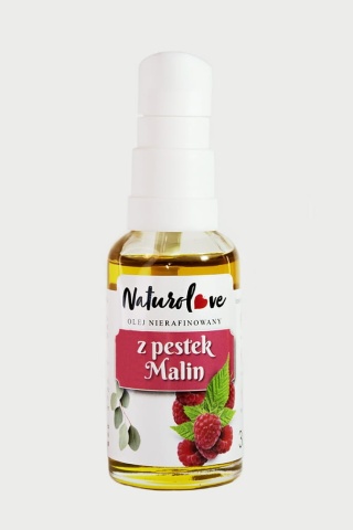 Nierafinowany Olej z Pestek Malin – Tarcza Anti-Aging – 30 ml