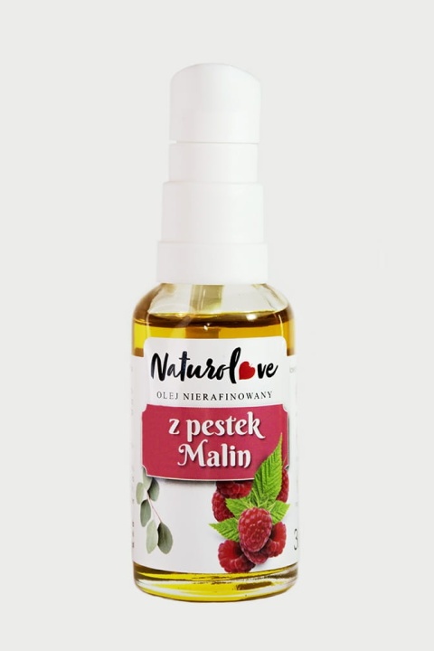 Nierafinowany Olej z Pestek Malin – Tarcza Anti-Aging – 30 ml
