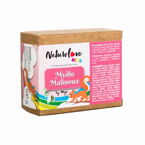 Ręcznie Robione Mydło Glicerynowe – Soczysta Malina – Kids by Maja – 100g