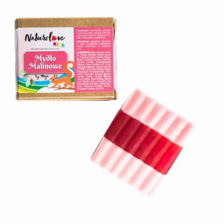 Ręcznie Robione Mydło Glicerynowe – Soczysta Malina – Kids by Maja – 100g
