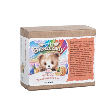 Ręcznie Robione Mydło – Pomarańczowy Miś z Rokitnikiem – Kids by Maja – 100g