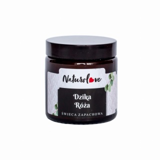 Świeca Sojowa – Aksamitna Dzika Róża – 120 ml