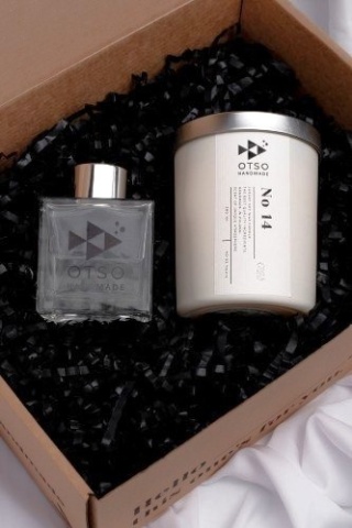 Zestaw Prezentowy "Silver & White" – Świeca i Dyfuzor