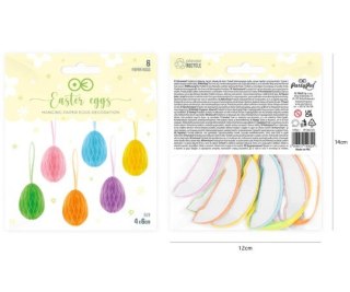 Dekoracje wielkanocne honeycomb Jajka 6szt. mix 149621