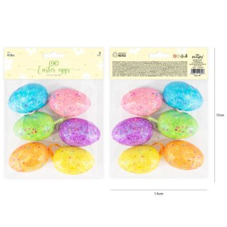 Dekoracje wielkanocne pisanki 6szt. mix 148907