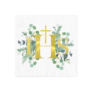 Serwetki komunijne IHS Eukaliptus 10szt. 140895