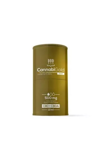 Łagodny Olejek Surowy do Wstępnej Suplementacji – Kannabidiol i Kwas CBDA – 12 ml