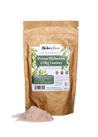 Oczyszczająca Sól Himalajska do Stóp – Drzewo Herbaciane i Laur – 300 g