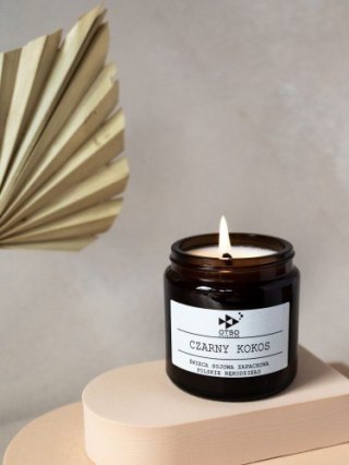 Świeca Sojowa: Czarny Kokos (Czarny Kokos i Cedr) – 120 ml