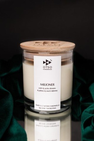 Świeca Sojowa: Milioner (Drzewo Sandałowe i Bursztyn) – 250 ml