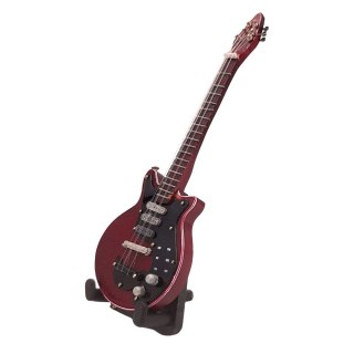 Miniaturowa Gitara Elektryczna z drewna mahoniowego na Stojaku – Motyw Królewski Wirtuoz – Skala 1:6