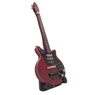Miniaturowa Gitara Elektryczna z drewna mahoniowego na Stojaku – Motyw Królewski Wirtuoz – Skala 1:6