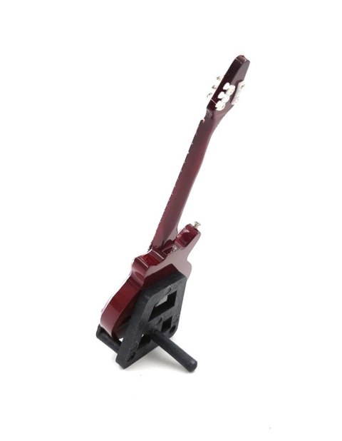 Miniaturowa Gitara Elektryczna z drewna mahoniowego na Stojaku – Motyw Królewski Wirtuoz – Skala 1:6