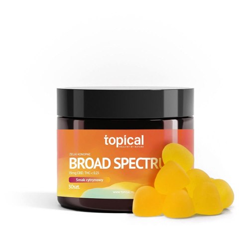 Żelki Konopne BROAD SPECTRUM na Odprężenie - Ekstrakt CBD (smak cytrynowy) – 30 szt.
