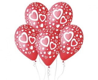 Balony Premium Serduszka, 12 cali / 5 szt. GS110/P086
