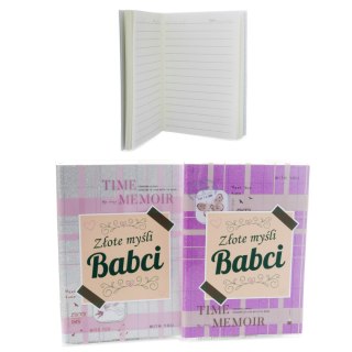 Notes A6 z brokatem "Złote myśli Babci"