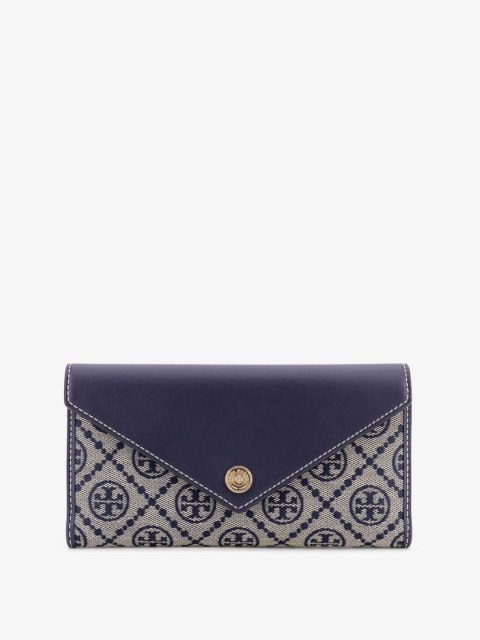 Portfel TORY BURCH - T Monogram - Niebieski