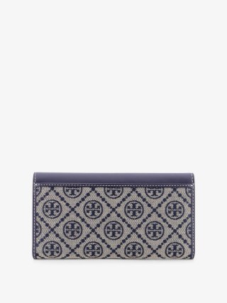 Portfel TORY BURCH - T Monogram - Niebieski