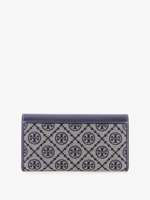 Portfel TORY BURCH - T Monogram - Niebieski