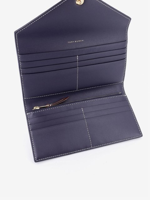 Portfel TORY BURCH - T Monogram - Niebieski