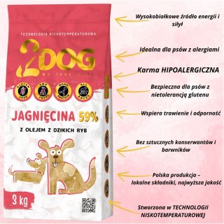 Karma z Jagnięciną – Zimnotłoczona (3 kg)