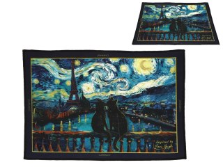 Akcent Podłogowy -Gwiaździsta Noc i Koty (V. van Gogh)- 40 x 60 cm