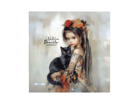 Chusta - Kocie Opowieści Luny (N. Bonilla) - 90 x 90 cm