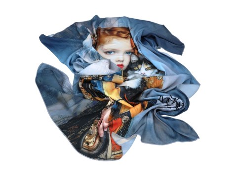 Chusta - Kocie Opowieści Mii (N. Bonilla) - 90 x 90 cm